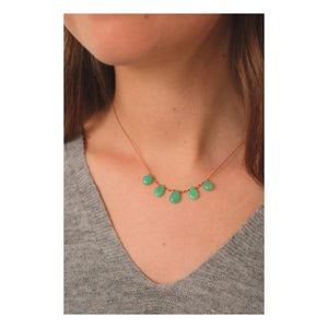 Ivarene - 5 Drop Necklace | Chrysoprase