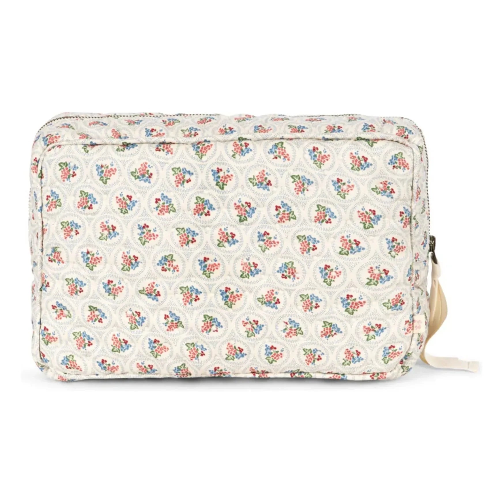 Konges Sløjd - Verone Blues Large Organic Cotton Cosmetic Bag | White