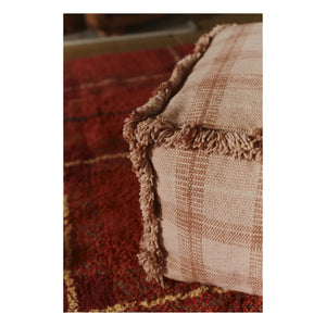 Lorena Canals - Tartan Pouf | Dust Pink