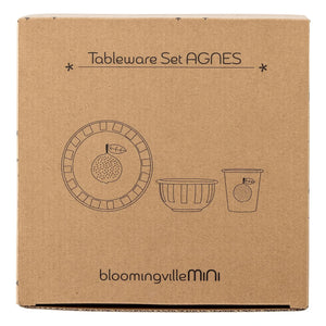 Bloomingville Mini - Agnes Enamel Dinner Set | White