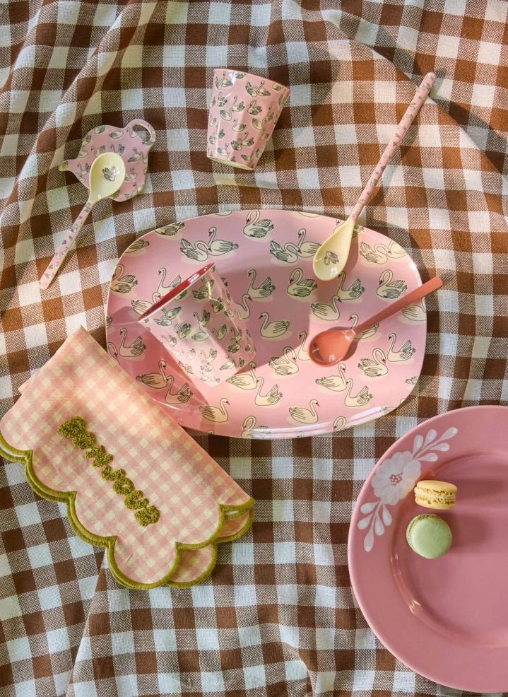 Rice - Melamine Cup: Swan | Pink