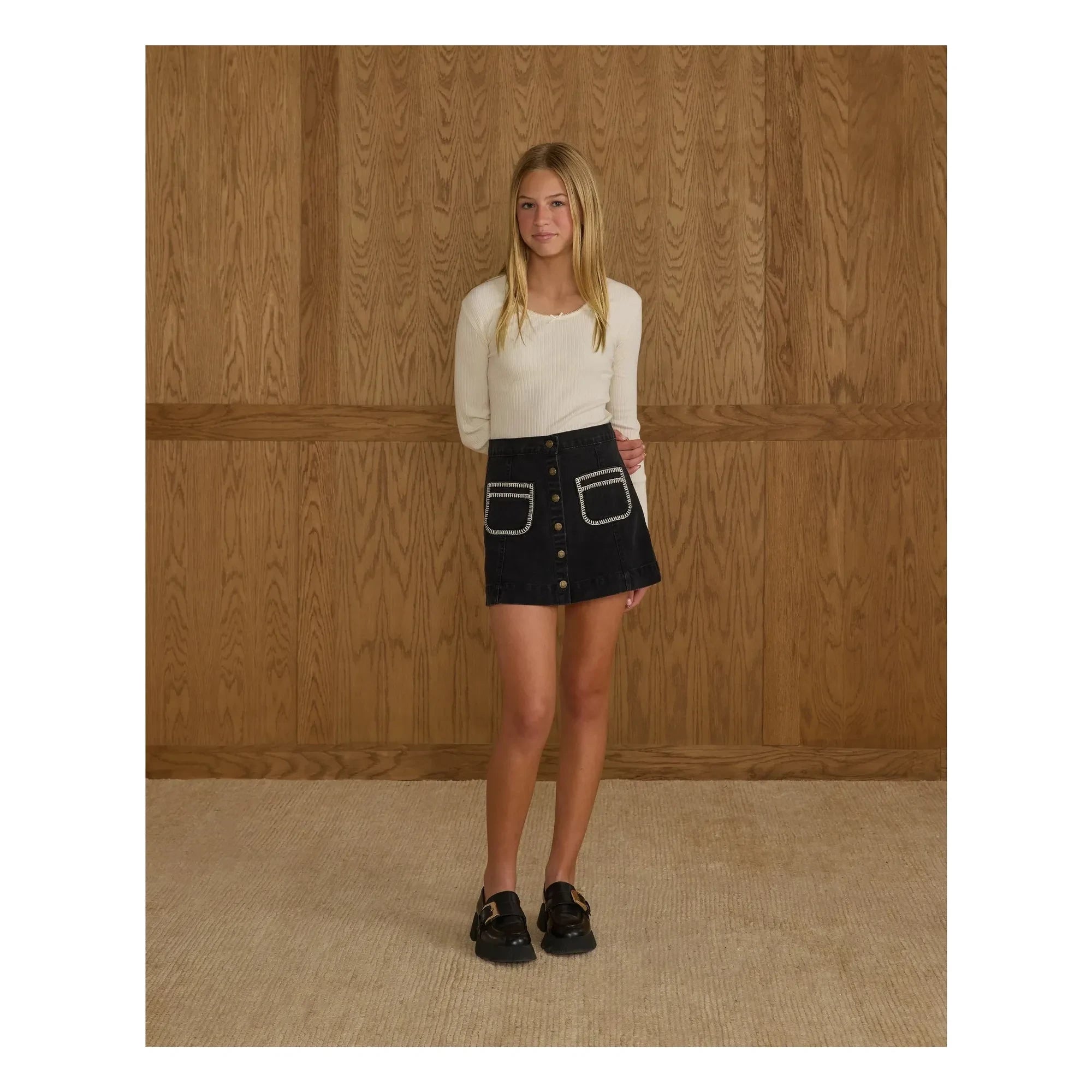 Rylee + Cru - Ribbed T-Shirt | Ivory