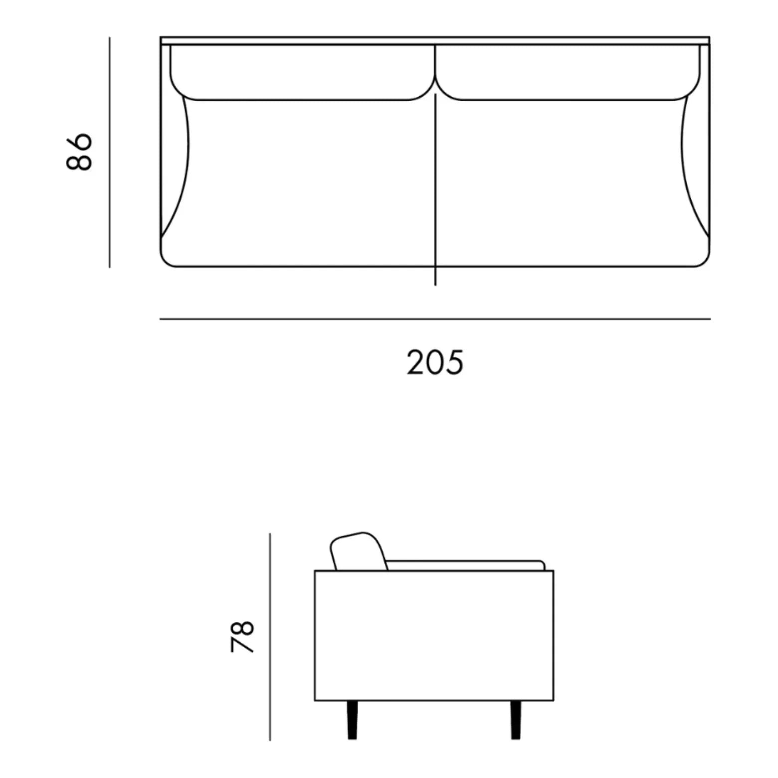 Panac Edition - Isly 3-Piece Sofa | Heathered Fabric - 205 cm