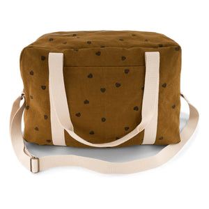 Rose in April - Raphael Heart Pattern Baby Bag | Chestnut Brown