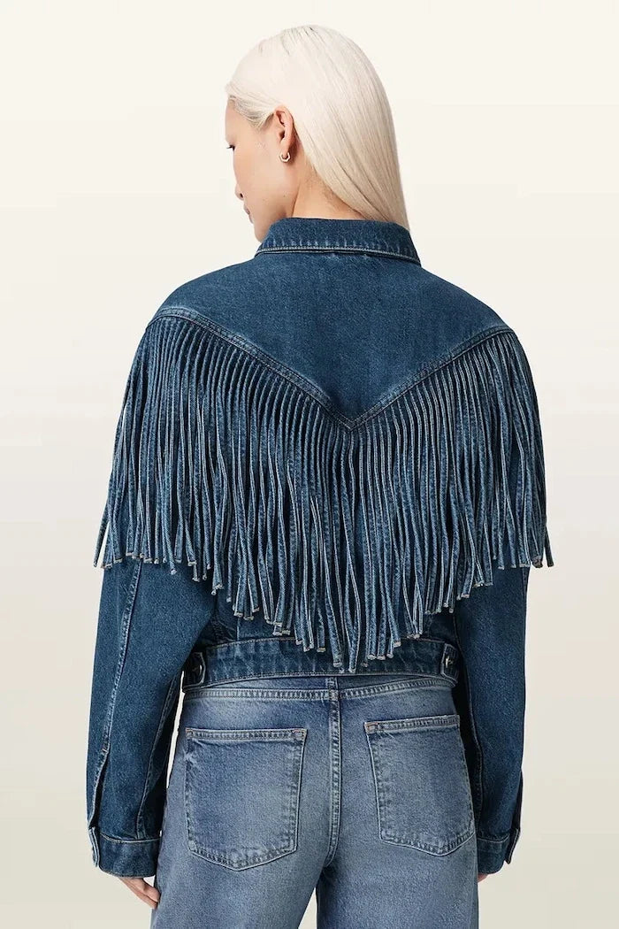 AllSaints kadın denim ceket MARLENE