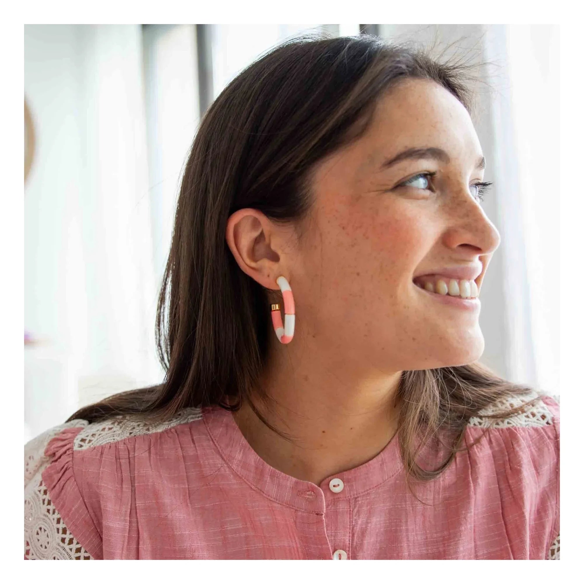Parabaya - Personalized Bola Earrings | Pink