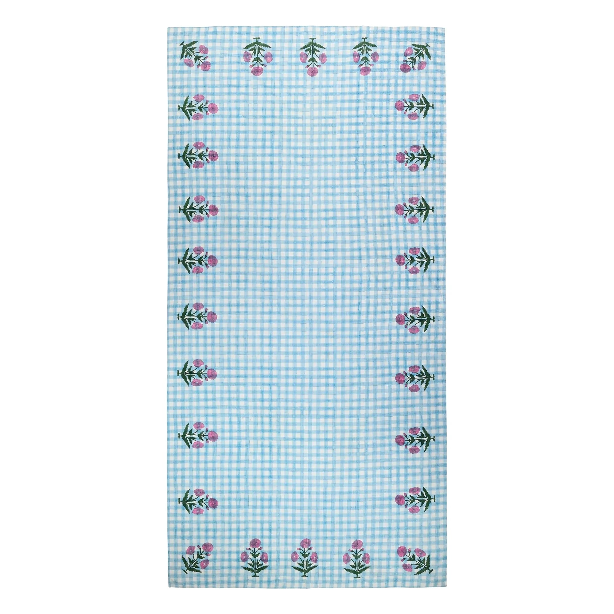 Doing Goods - Iris Checkered Tablecloth | Blue