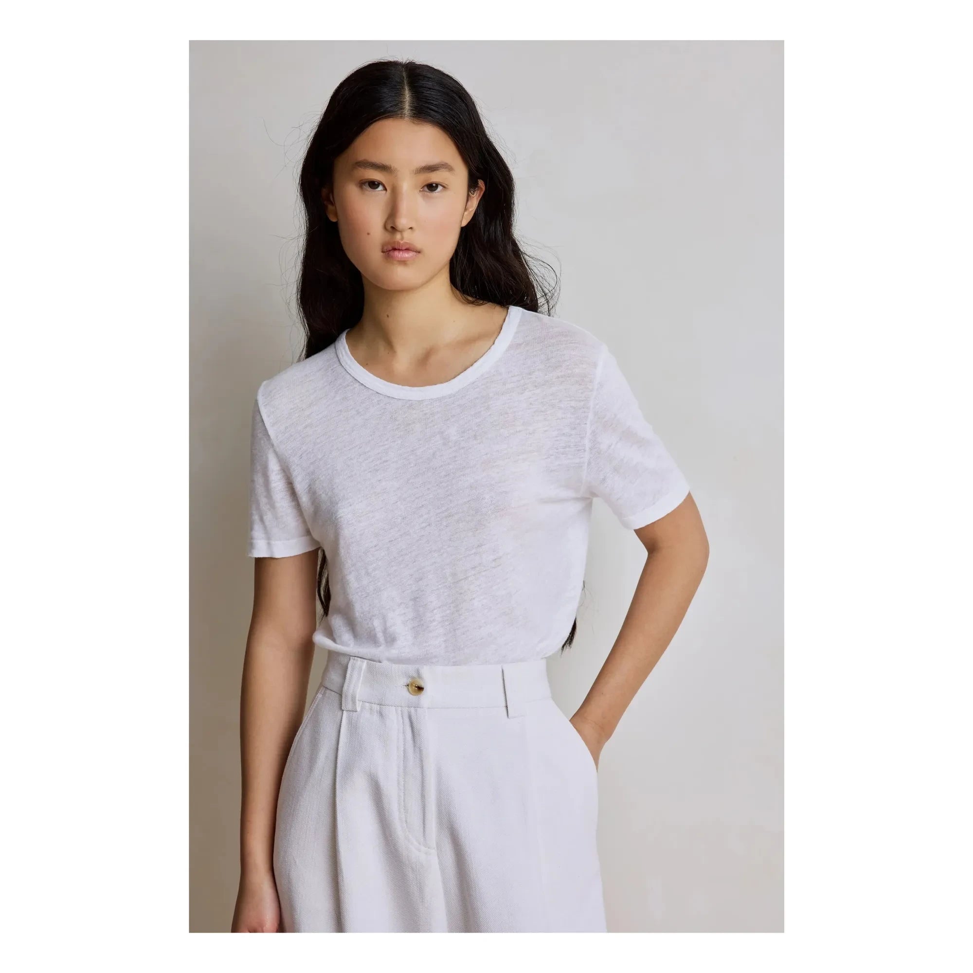 Hod - Miami Linen T-Shirt | White