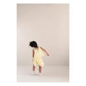 Jenest - Organic Cotton Floral Print Summer Shorts | Pale Yellow