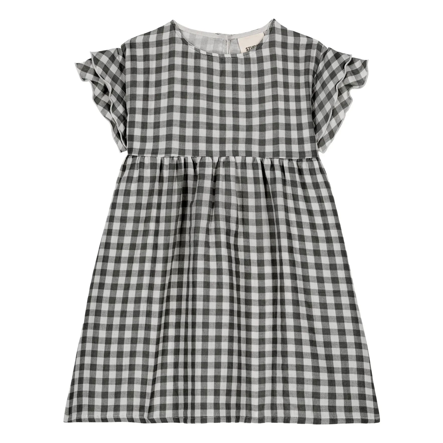 Studio Bohème - Cousine Vichy Organic Cotton Gauze Dress | Black