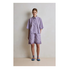 Hod - Selena Cotton Striped Shirt | Lilac
