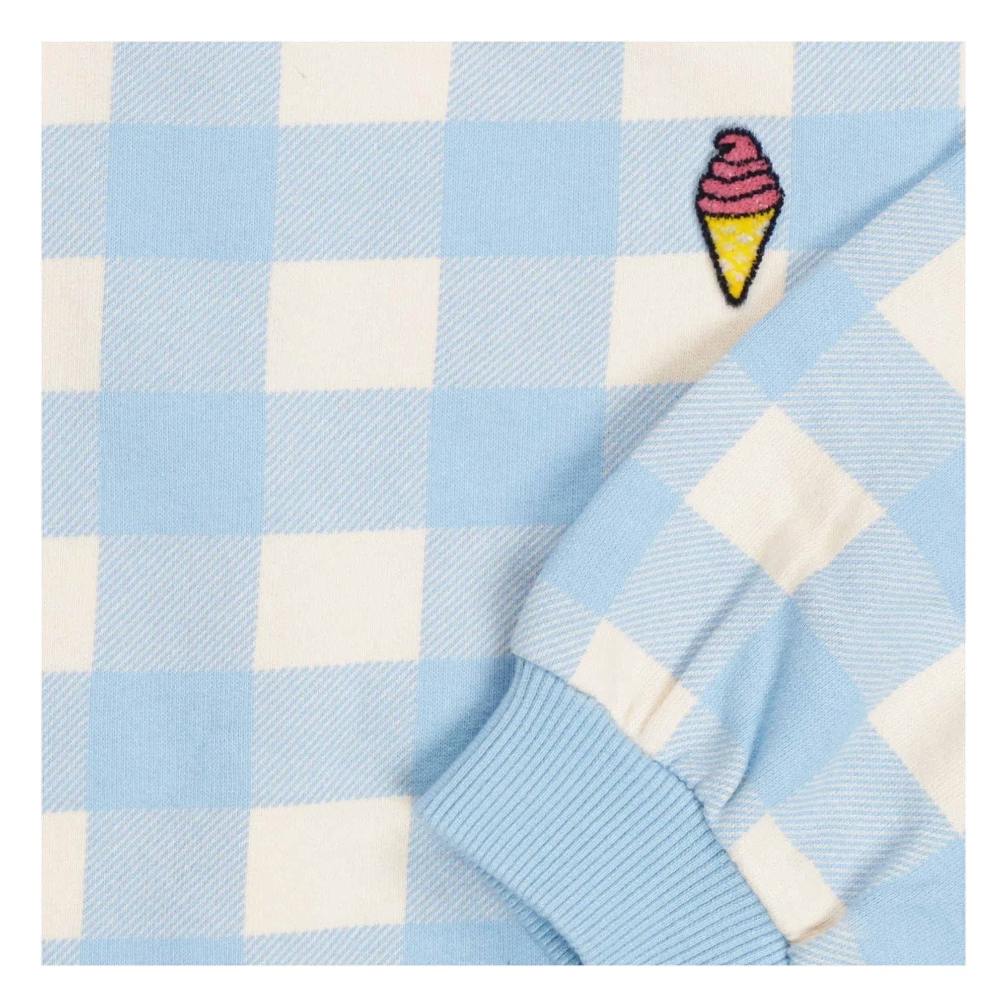 Tumble N'Dry - Sweat Oversize Breese Vichy Organik Pamuk | Açık mavi