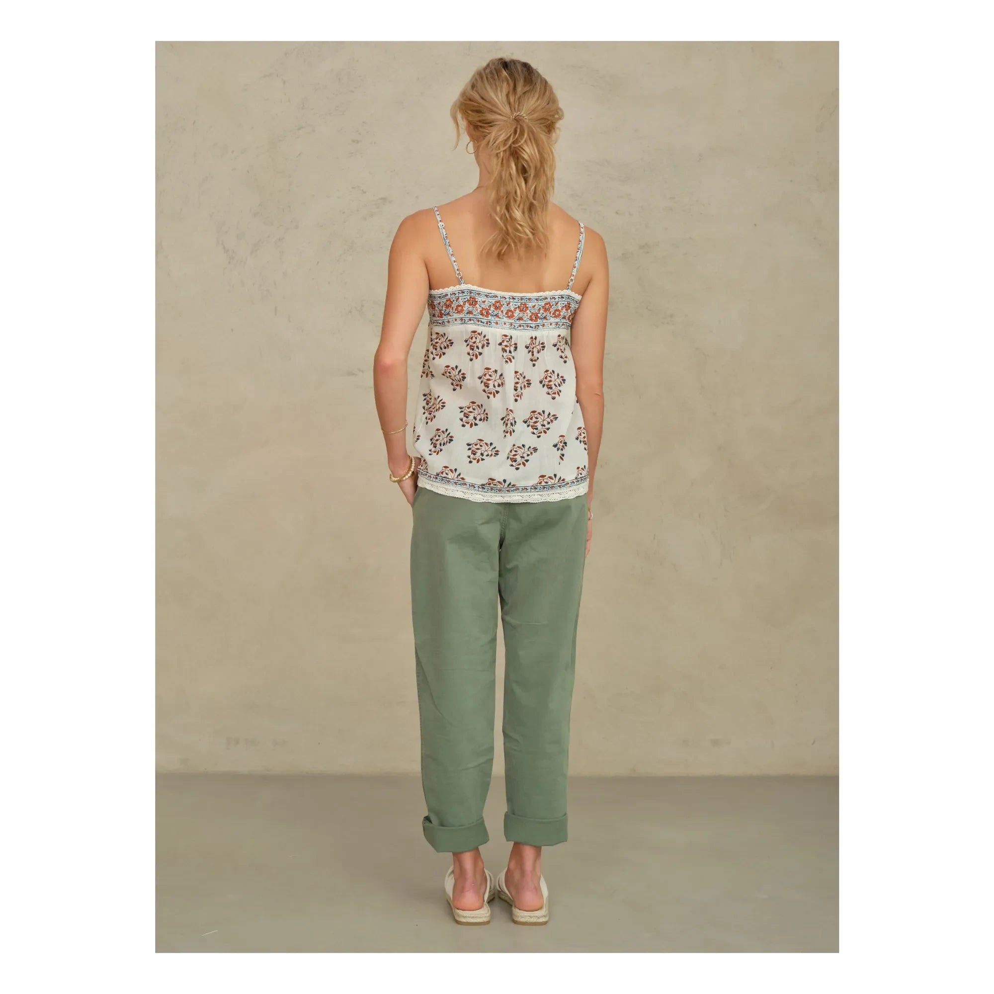 M.A.B.E. - Stella Cotton Tank Top | Ecru