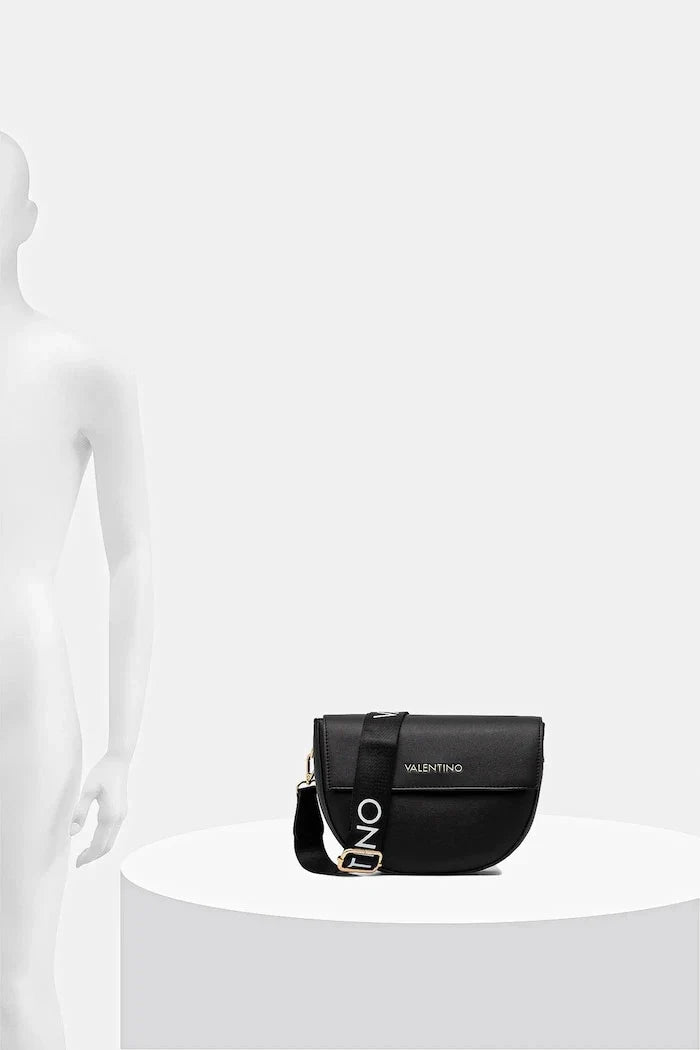 Valentino Bags kadın imitasyon deri kruvasan çanta