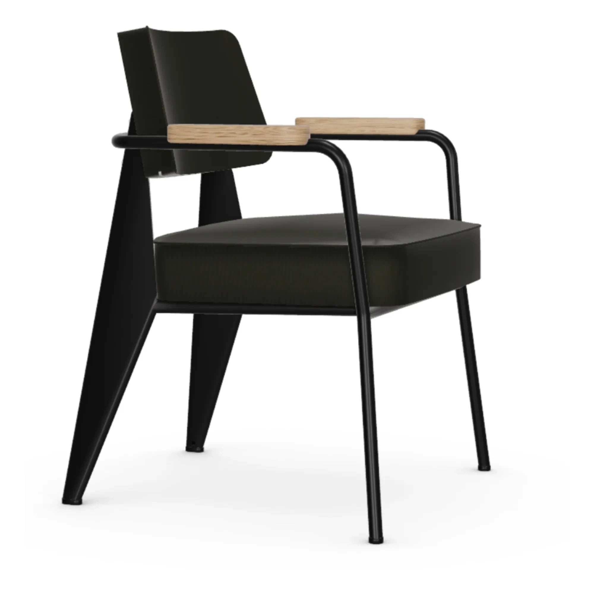 Vitra - Executive Chair, Black Base - Jean Prouvé | Dark Gray