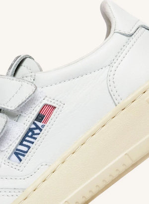 Autry - Kidstripes Low Leather Sneakers | White