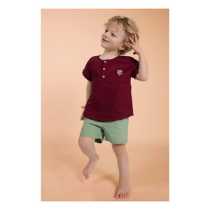 Loir - Kurta Linen Jacket | Burgundy