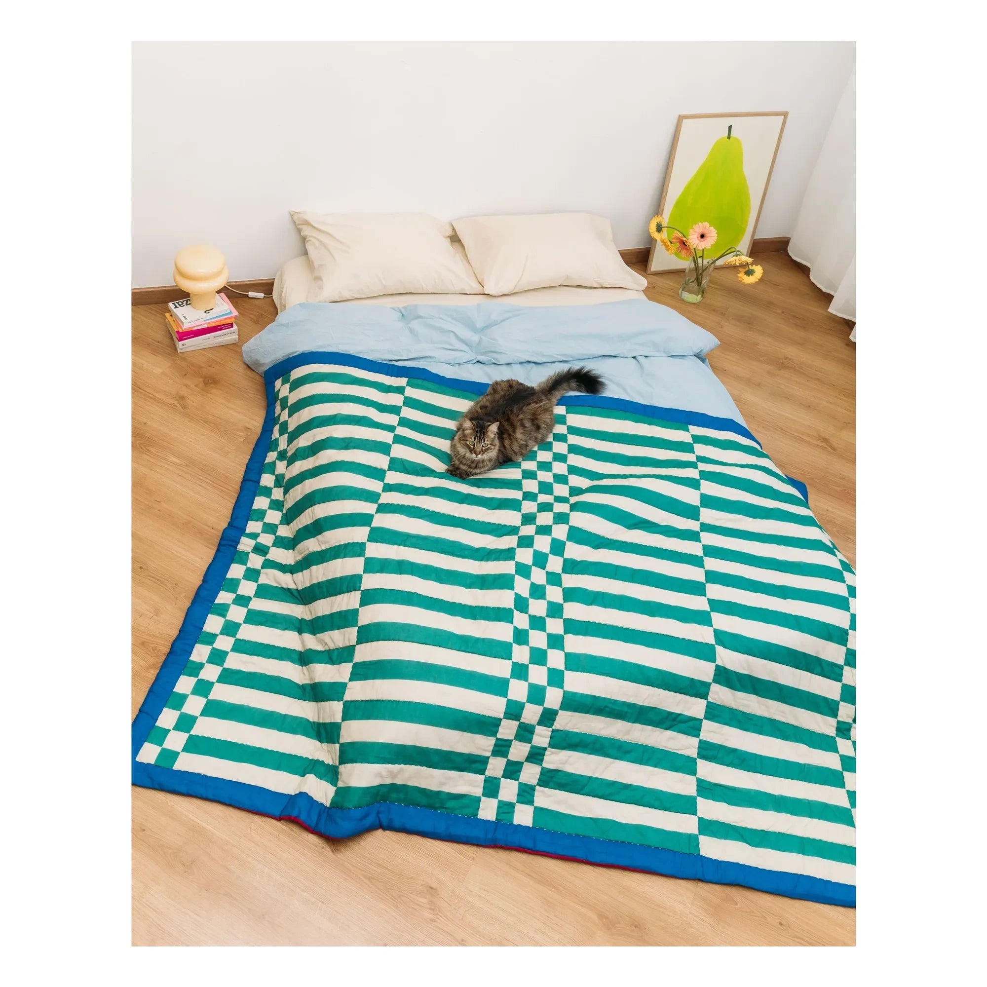 Tarta Gelatina - Striped Double-Sided Quilt | Blue
