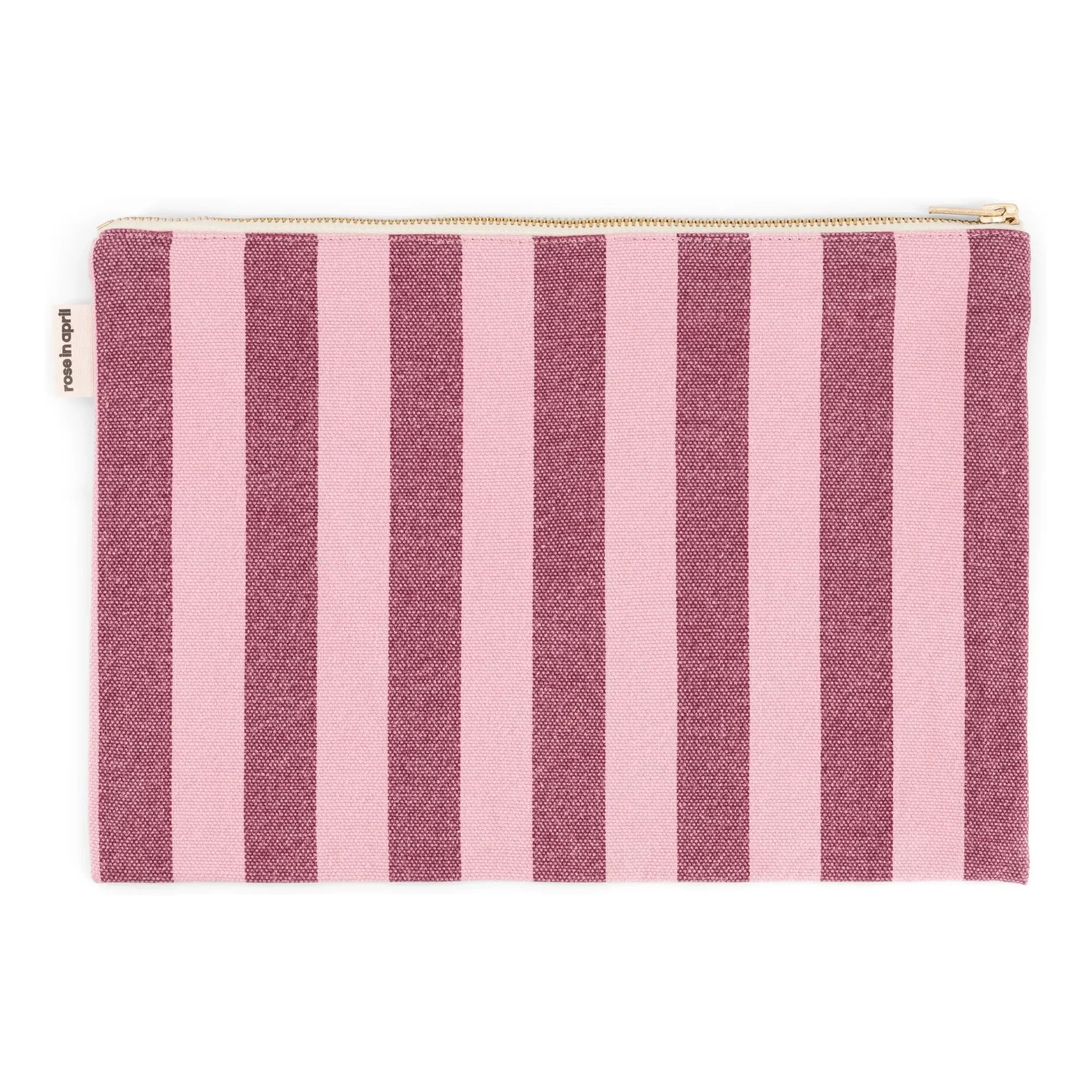 Rose in April - Lili Çizgili clutch çanta | Pembe
