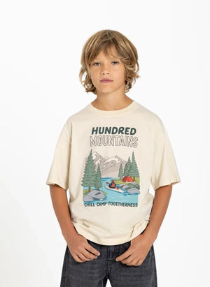Hundred Pieces - Finn Chill Camp Organic Cotton T-Shirt | Beige