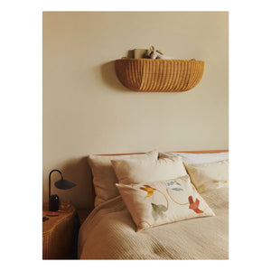 Ferm Living Kids - Swif Bird Embroidered Pillow | Beige