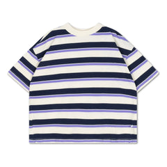 Repose AMS - Boxy Striped Organic Cotton T-Shirt | Cream