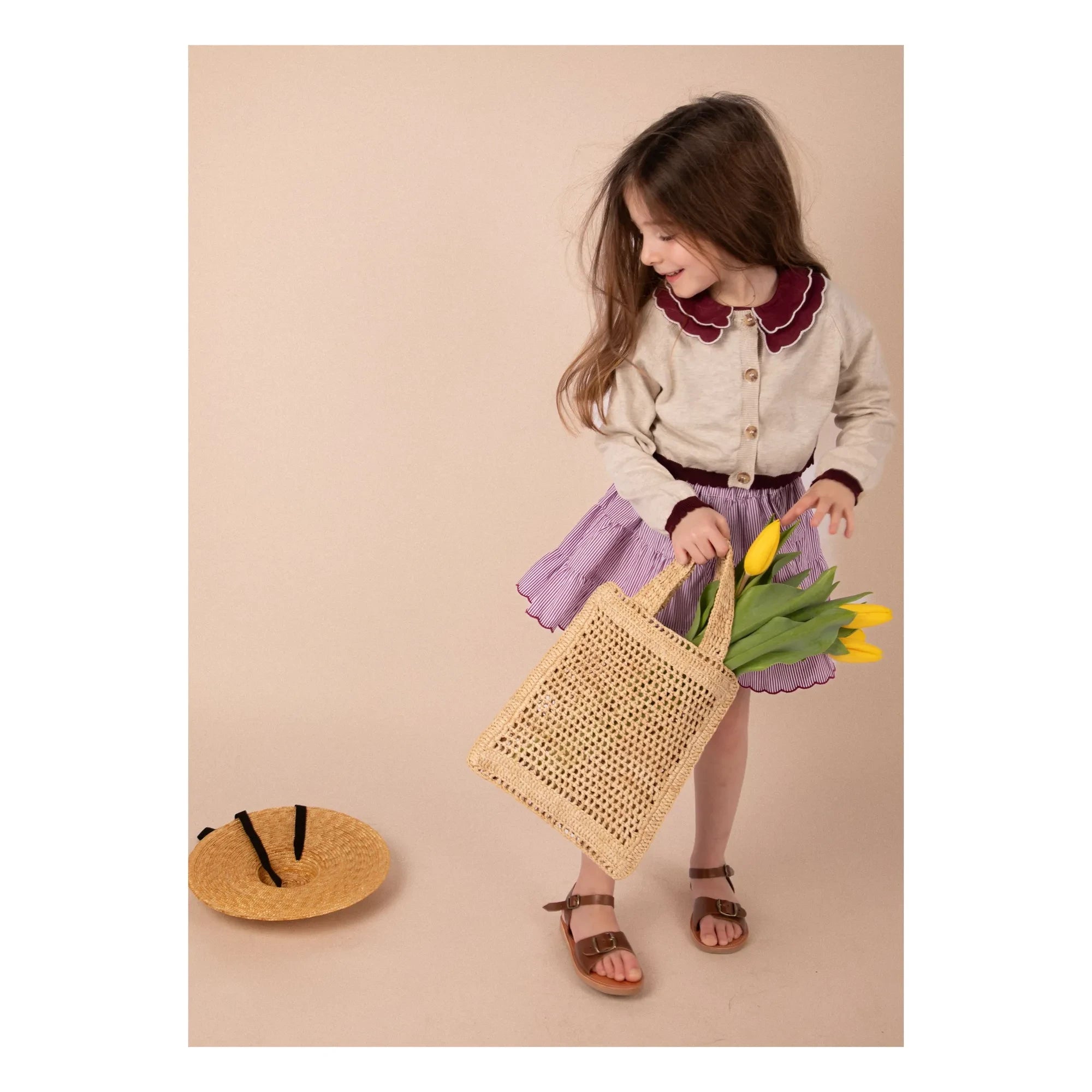 Loir - Chiné Bolero Cardigan | Beige
