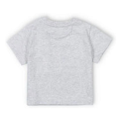 the new society - Mykonos Baby Logo T-shirt | Gray Melange