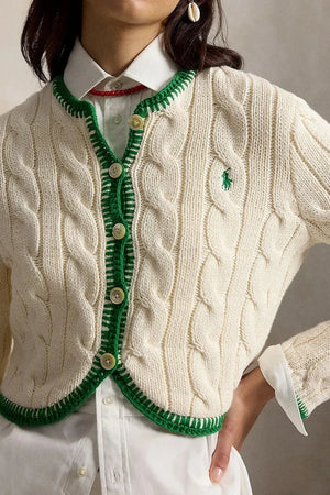Polo Ralph Lauren Kadın Pamuk COTTON-SWEATER-CARDIGAN Yelek