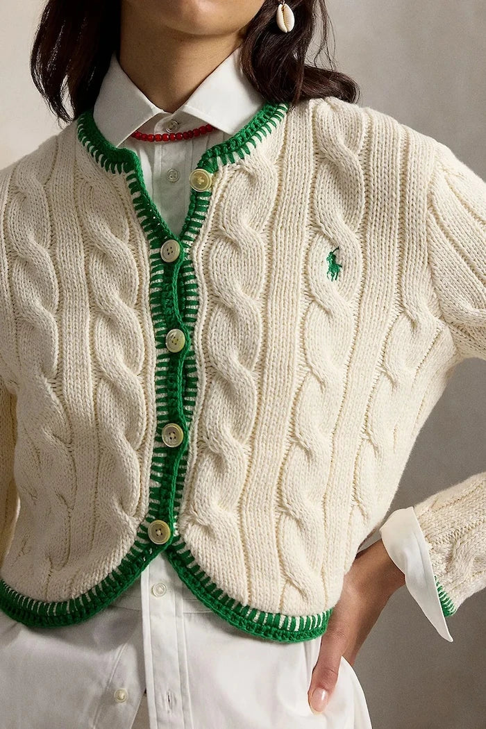 Polo Ralph Lauren Kadın Pamuk COTTON-SWEATER-CARDIGAN Yelek