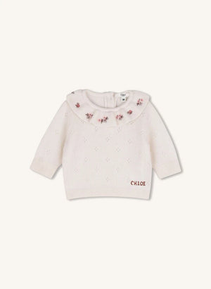 Chloé - Kaşmir Tişört ve Pantolon Takımı | Chalk