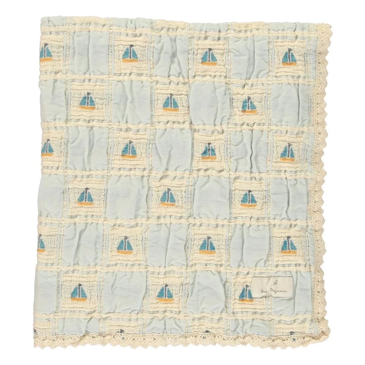 Bebe Organic - Sailor Bateaux Organic Cotton Blanket | Ecru