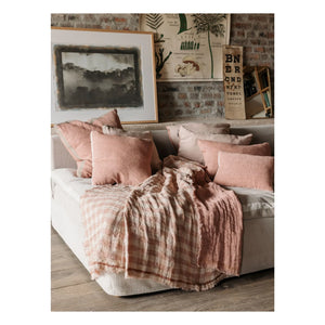 Le Monde Sauvage - Clyde Linen Blanket | Pink