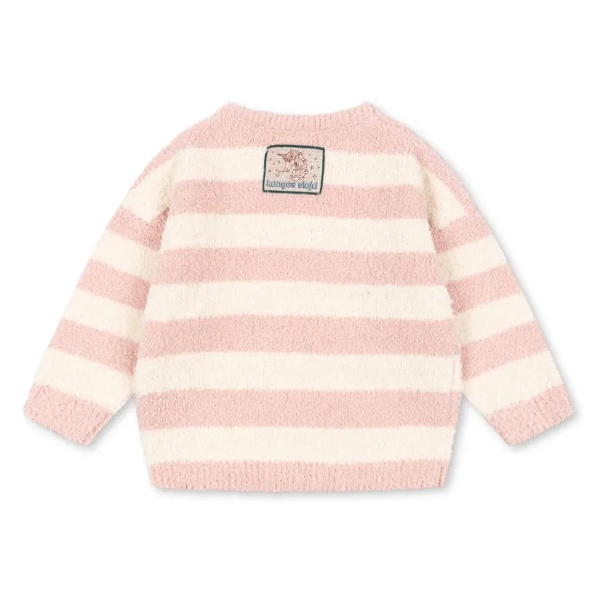 Konges Sløjd - Softy Çizgili Peluş Kazak | Pembe
