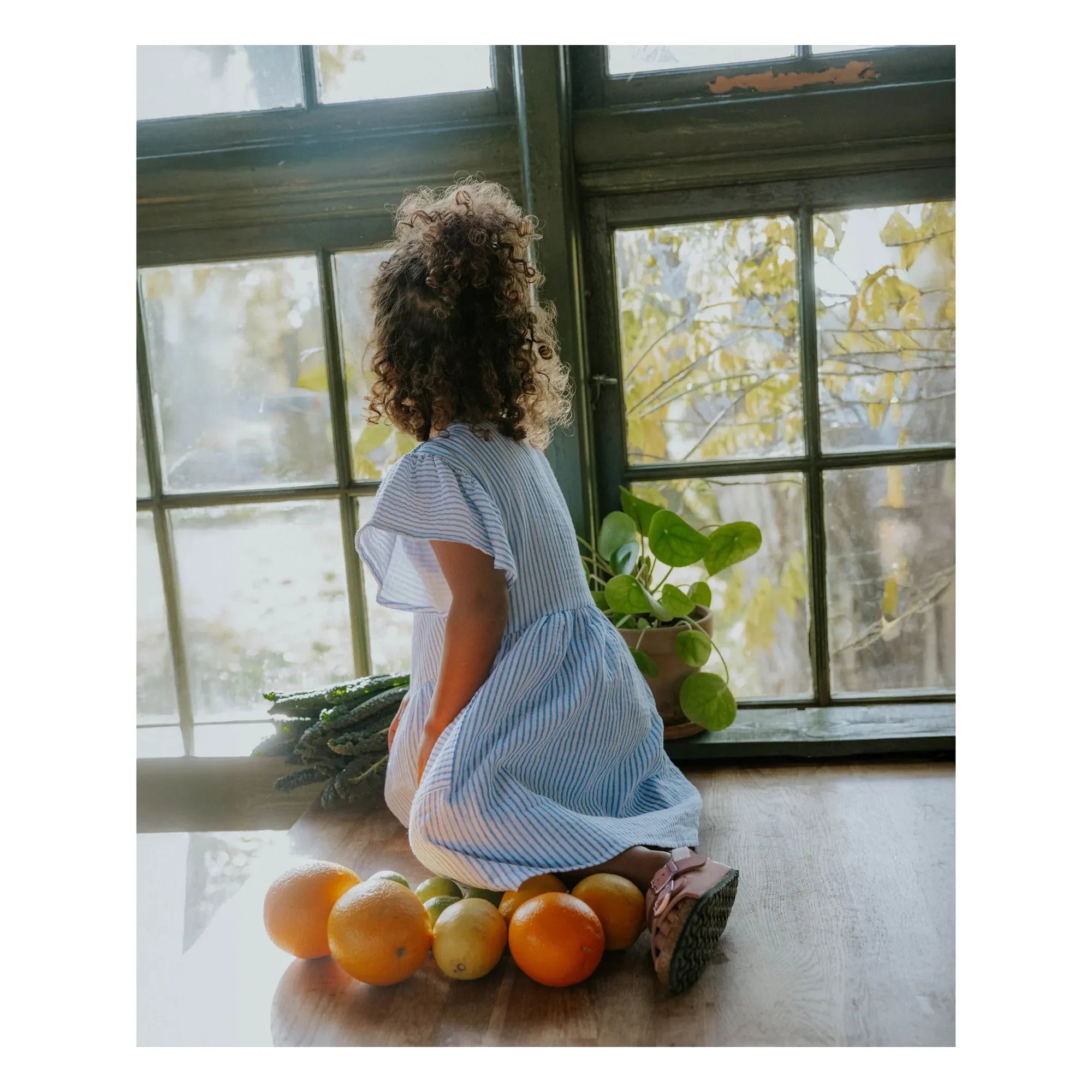 Fliink - Striped Cha Cha Dress | Light Blue