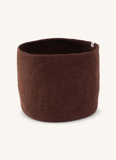 Muskhane - Felt storage basket | Mahogany