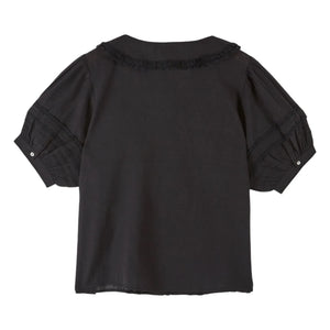 Emile et Ida - Vintage Dantel Pamuk Bluz | Siyah
