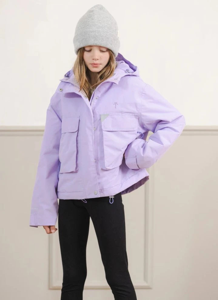 Töastie - Waterproof Windbreaker with Recycled Fiber Lining | Lilac