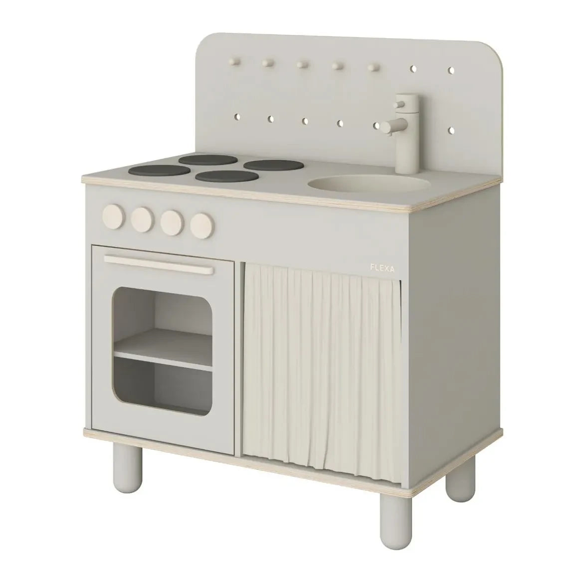 Flexa - Wooden Play Kitchen | Light Gray