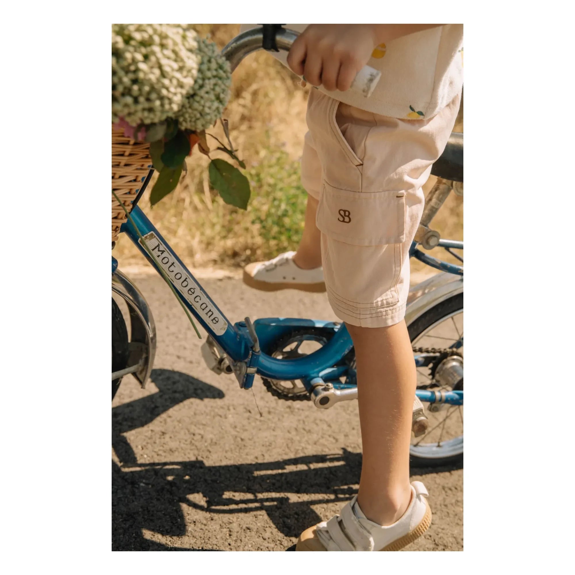 Studio Bohème - Organic Cotton Cargo Bermuda Shorts | Beige