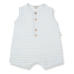 1+ in the family - Pedro Striped Jumpsuit | Light Blue