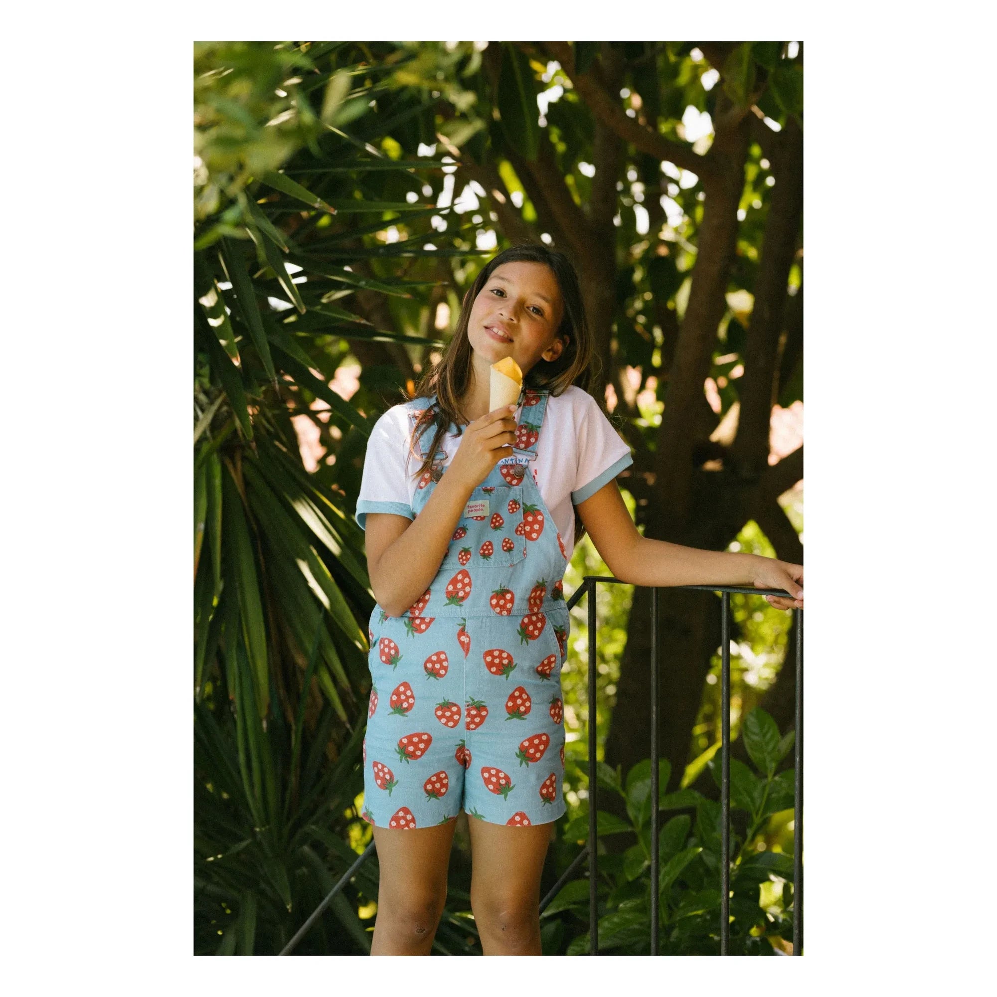 Favorite People - Puglia Strawberry Short Salopet | Blue