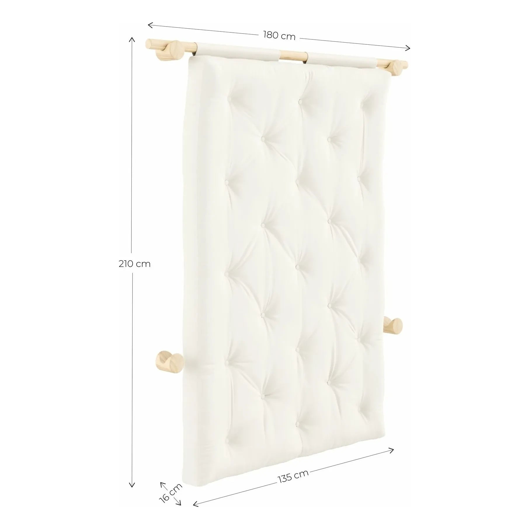Karup Design - Wall-mounted Bedside Shelf 135x200 cm | Cream