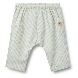 Wheat - Henry Striped Organic Cotton Pants | Light Blue