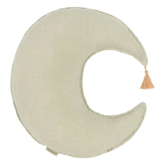 Nobodinoz - Lune Pillow - French Linen | Matcha Green