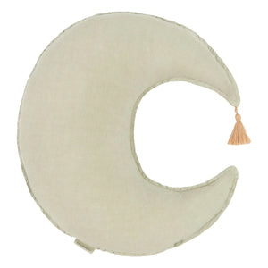 Nobodinoz - Lune Pillow - French Linen | Matcha Green