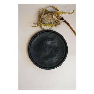Woodmata - Terracotta-Based Plate | Black