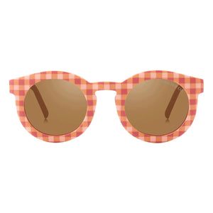 Grech & Co - Classic Vichy Polarized Natural Fiber Sunglasses | Light Red