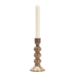 Madam Stoltz - Candle Holder | Gray Brown