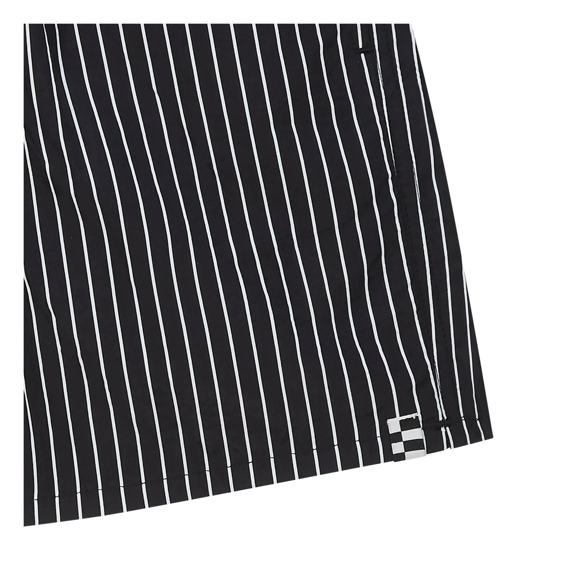 Finger in the Nose - Freeboy Striped Swim Shorts | Black